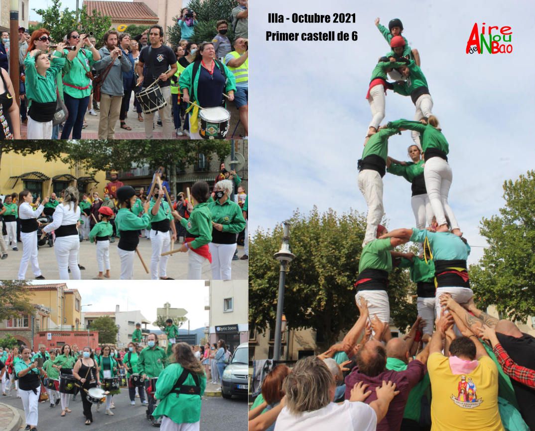 2021 primer castell de 6 a Illa
