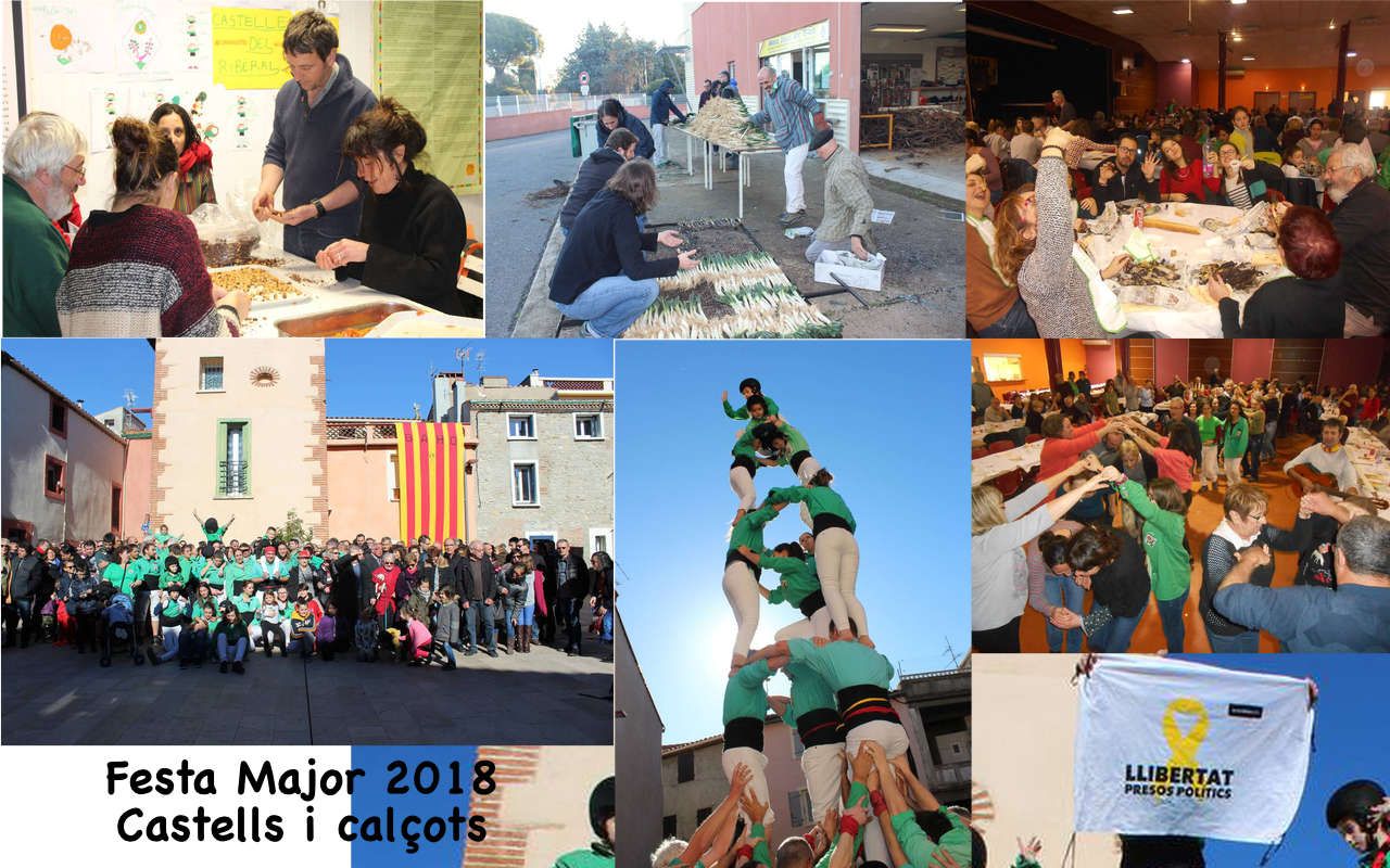 Festa major 2018, castells i calçots